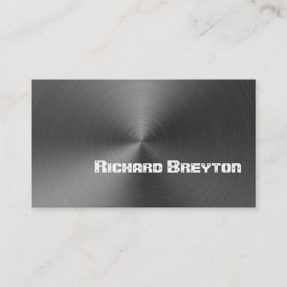 Tarjeta De Visita Personalizado metalizado gris negro de construcció