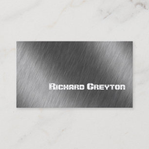 Tarjeta De Visita Personalizado metalizado gris negro de construcció