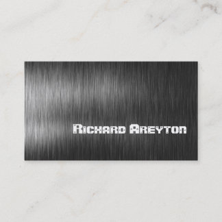 Tarjeta De Visita Personalizado metalizado gris negro de construcció
