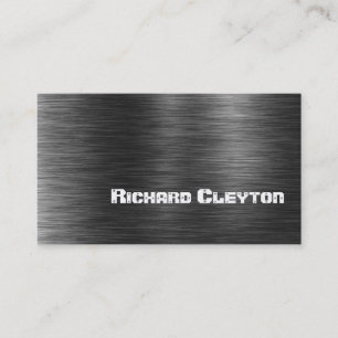 Tarjeta De Visita Personalizado metalizado gris negro de construcció
