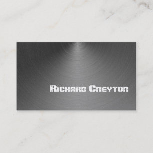 Tarjeta De Visita Personalizado metalizado gris negro de construcció