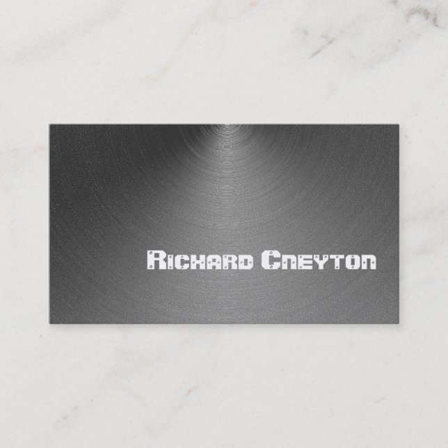 Tarjeta De Visita Personalizado metalizado gris negro de construcció (Anverso)