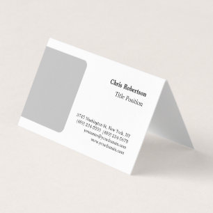 Tarjeta De Visita Personalizado Minimalista con encanto blanco gris