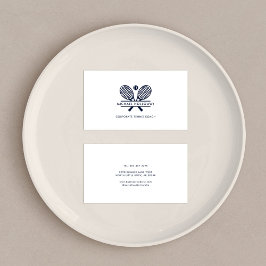 Tarjeta De Visita Personalizado Minimalista de entrenador de tenis m