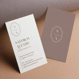 Tarjeta De Visita Personalizado minimalista elegante Escudo de Monog
