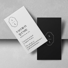Tarjeta De Visita Personalizado minimalista elegante Escudo Monogram