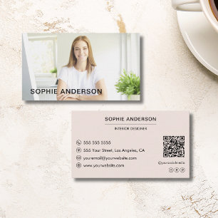 Tarjeta De Visita Personalizado mínimo moderno fotográfico profesion