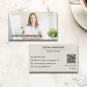Tarjeta De Visita Personalizado mínimo moderno fotográfico profesion