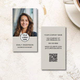 Tarjeta De Visita Personalizado mínimo moderno logotipo fotográfico
