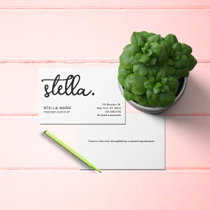 Tarjeta De Visita Personalizado Moderno Añada su tipografía de nombr