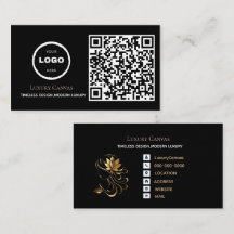 Personalizado moderno de lujo QR Code Beauty Tarje