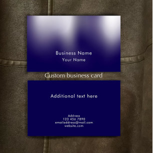 Tarjeta De Visita Personalizado Moderno Elegante Azul