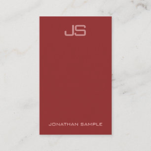 Tarjeta De Visita Personalizado Moderno Elegante Monogramado Vertica