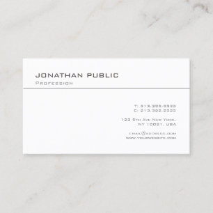 Tarjeta De Visita Personalizado Moderno Elegante Simple Plantilla De