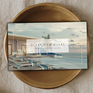 Tarjeta De Visita Personalizado moderno foto vacaciones alquiler de 