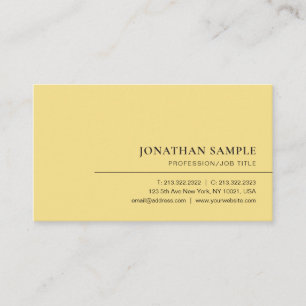 Tarjeta De Visita Personalizado Moderno Minimalista Elegante Oro pro