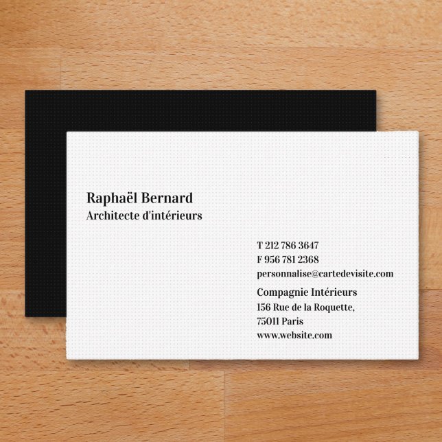 Tarjeta De Visita Personalizado Moderno Profesional Elegante (Personalized Modern Smart Elegant Professional Business Card)