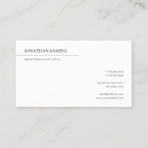 Tarjeta De Visita Personalizado Moderno Profesional Sencillo Elegant