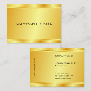 Tarjeta De Visita Personalizado moderno y elegante Faux Gold Glamour