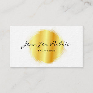 Tarjeta De Visita Personalizado Moderno y Elegante plantilla de oro