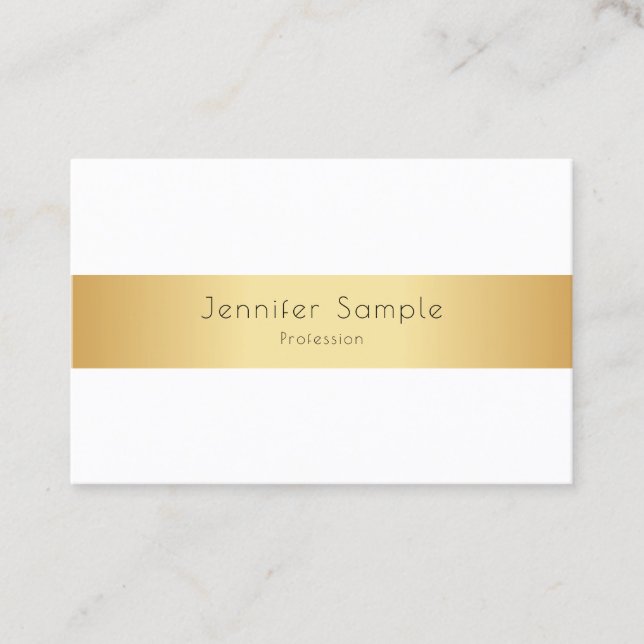 Tarjeta De Visita Personalizado Moderno y elegante plantilla Faux Go (Anverso)