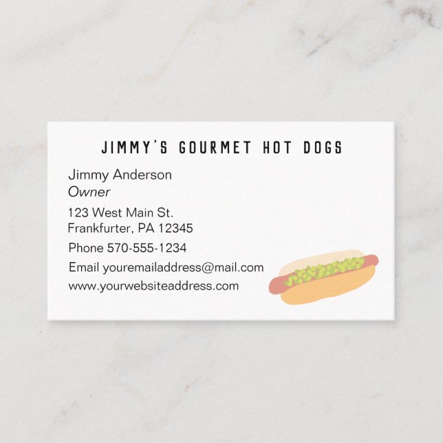 Tarjeta De Visita Personalizado moderno y simple del perrito (Anverso)