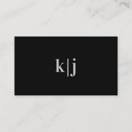 Tarjeta De Visita Personalizado Monograma mínimo moderno QR