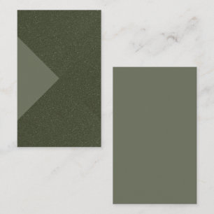 Tarjeta De Visita Personalizado Moss Green Textured Triangle Busines