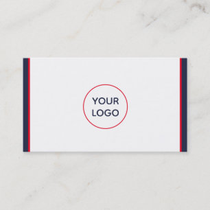 Tarjeta De Visita Personalizado Náutico Blanco Rojo y Azul