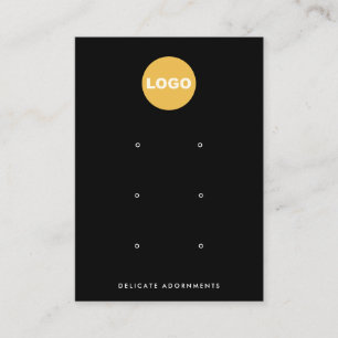 Tarjeta De Visita Personalizado negro Añadir logotipo 6 consigna de