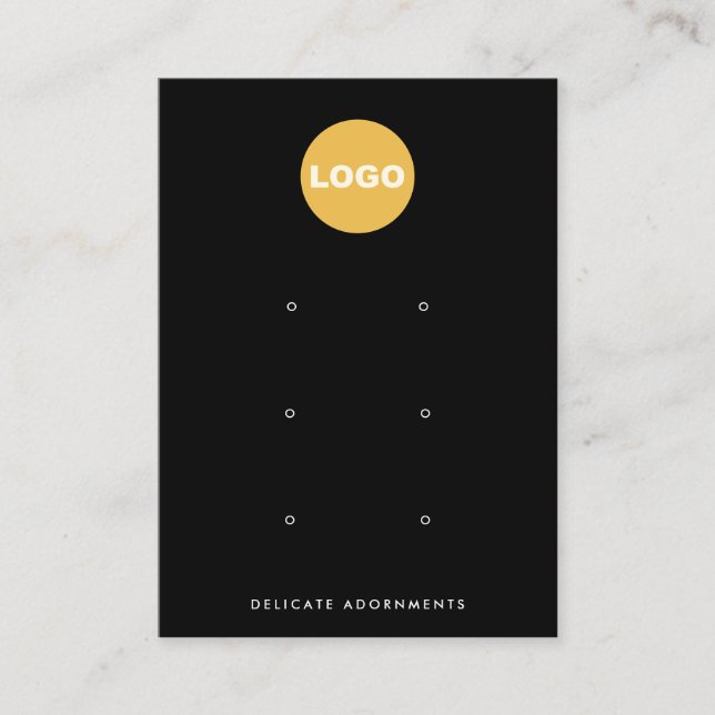 Tarjeta De Visita Personalizado negro Añadir logotipo 6 consigna de  (Anverso)