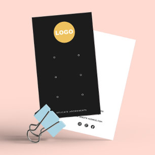 Tarjeta De Visita Personalizado negro Añadir logotipo 6 pantalla de