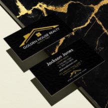 Personalizado Negro + Gold Home Realtors Lujo Mode