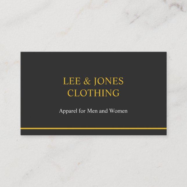 Tarjeta De Visita personalizado negro profesional (Anverso)