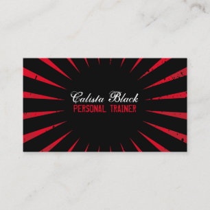 Tarjeta De Visita Personalizado negro y rojo Bizcards de la