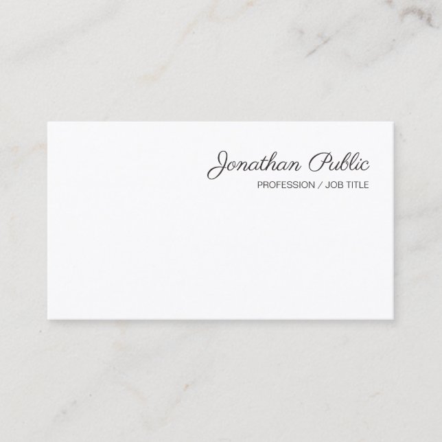 Tarjeta De Visita Personalizado Nombre de guión manuscrito moderno S (Anverso)