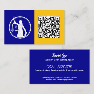 Tarjeta De Visita Personalizado notarial QR