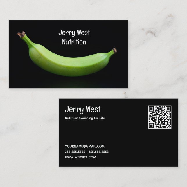 Tarjeta De Visita personalizado nutricionista de alimentos QR (Anverso / Reverso)