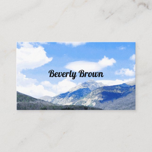 Tarjeta De Visita personalizado paisajístico panorámico del cielo az (Anverso)