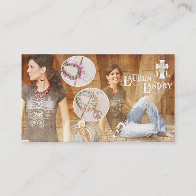 Tarjeta De Visita Personalizado para Lauren (Anverso)