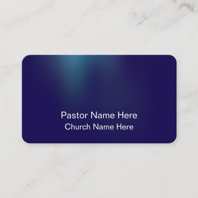 Tarjeta De Visita Personalizado Pastor de Iglesia Cristiana Moderna (Anverso)