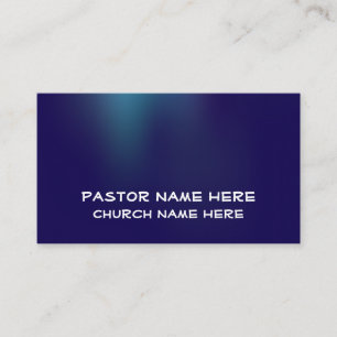 Tarjeta De Visita Personalizado Pastor de Iglesia Cristiana Moderna