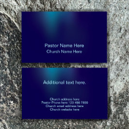 Tarjeta De Visita Personalizado Pastor de Iglesia Cristiana Moderna