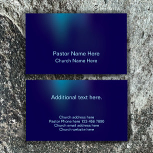 Tarjeta De Visita Personalizado Pastor de Iglesia Cristiana Moderna