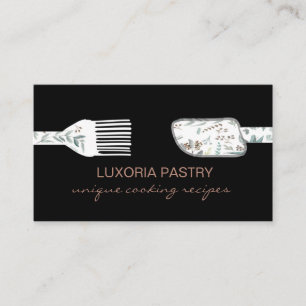 Tarjeta De Visita personalizado Pastry eucalipto espátula de hojas 