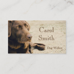 Tarjeta De Visita Personalizado Perro Walker, Mascota Sitting Busine
