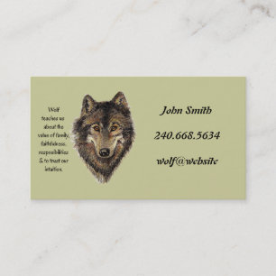 Tarjeta de visita personalizado Personal Wolf Tote