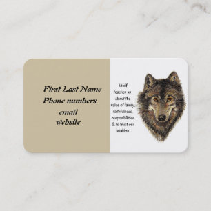 Tarjeta de visita personalizado Personal Wolf Tote