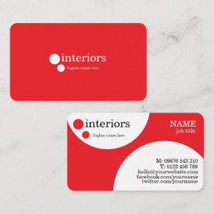 Tarjeta De Visita Personalizado personalizada Interior moderno Minim