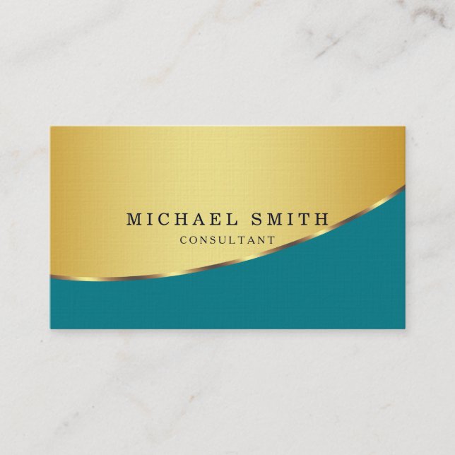 Tarjeta De Visita Personalizado personalizado elegante moderno llano (Anverso)